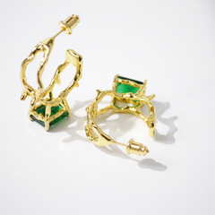 Twiggy Emerald Earrings