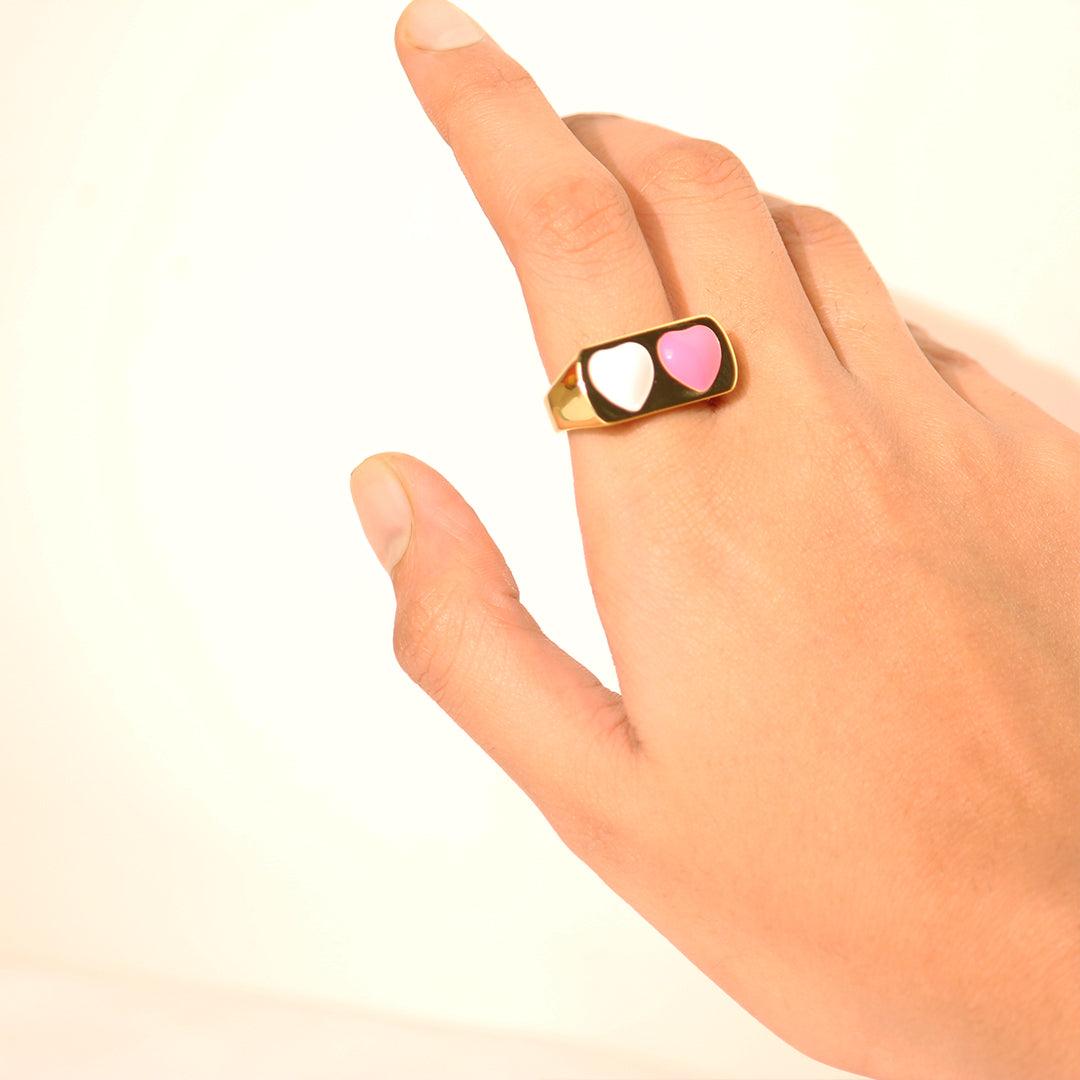 Twin Heart Ring - Local Pitara
