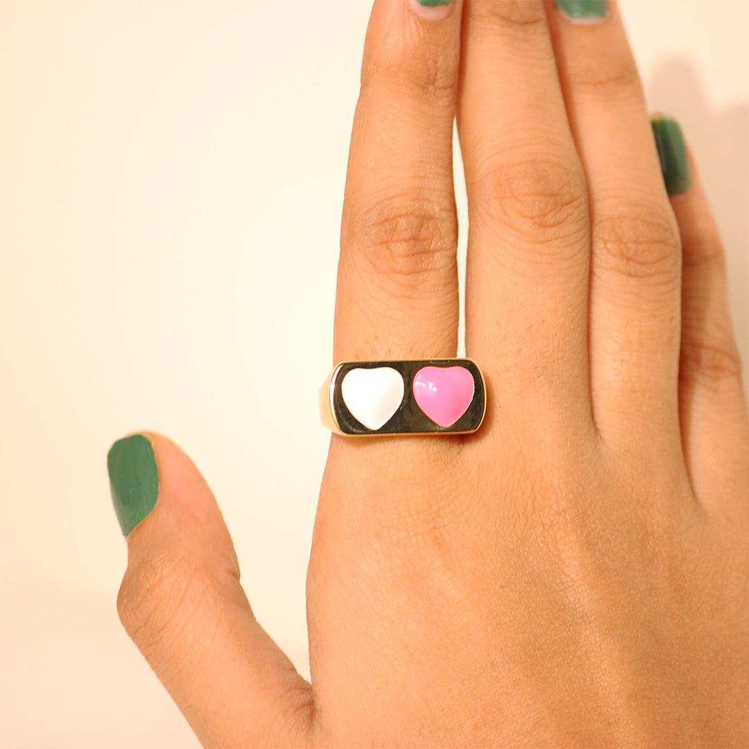 Twin Heart Ring - Local Pitara